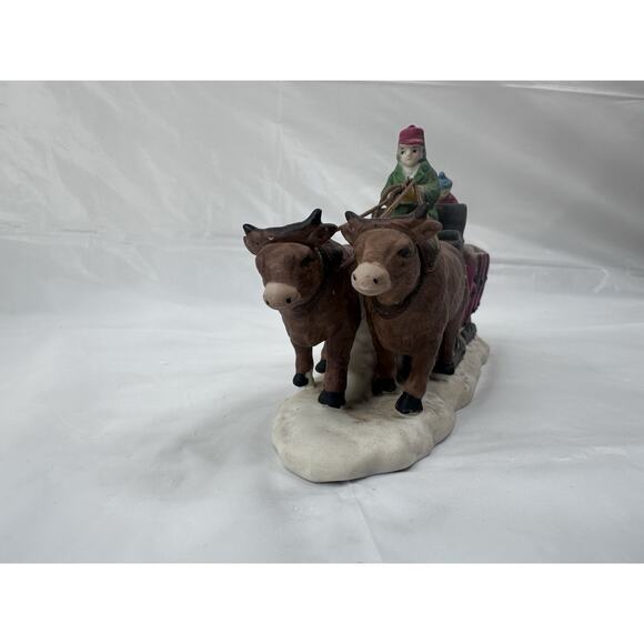 Department 56 Heritage Village Ox Sled Figurine #5951-0 - Picture 4 of 7